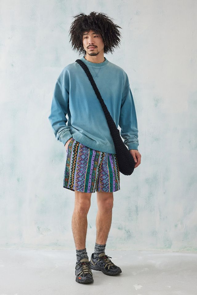UO Nomad Pantaloncini Twill Geometric Stripe Viola  #2