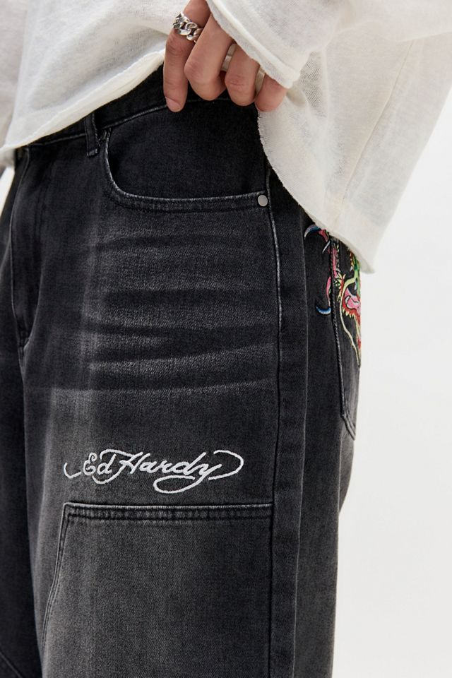 Ed Hardy UO Exklusive Schwarze Drachen-Jorts #3