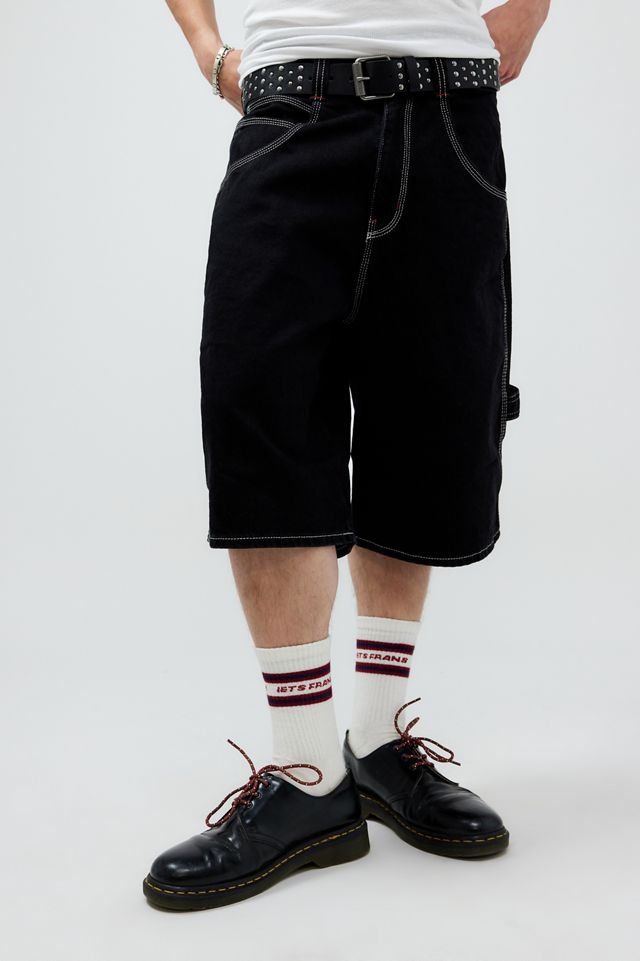 BDG Black Oversized Carpenter Shorts #4