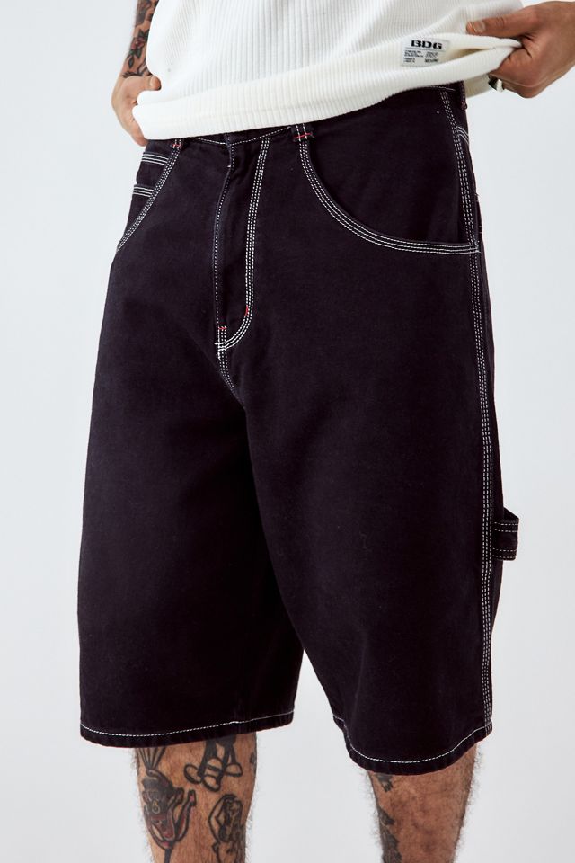 BDG Black Oversized Carpenter Shorts #1