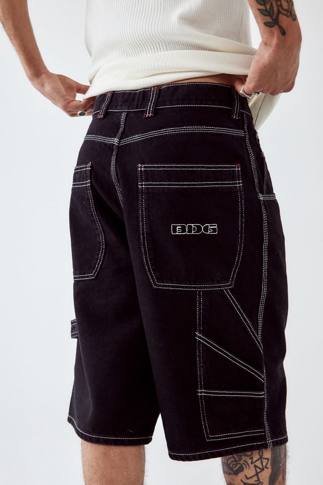 BDG Black Oversized Carpenter Shorts #3