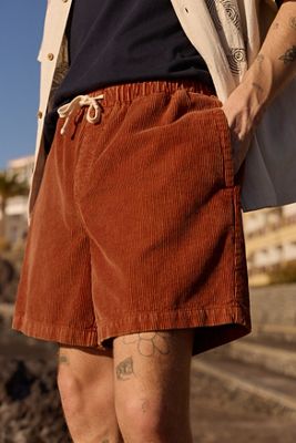 Short en velours côtelé rouille BDG
