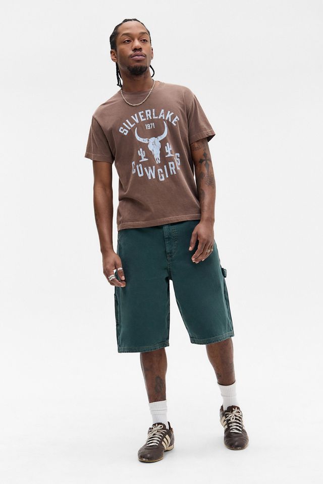 Shorts Carpintero Holgados BDG en Verde Azulado #1