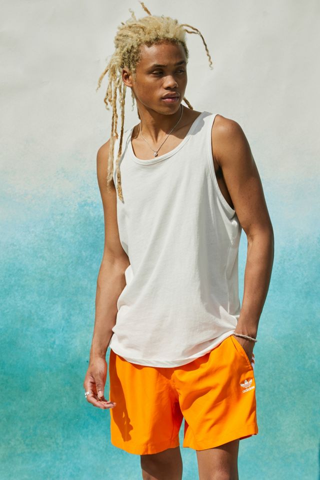 adidas Orange Classic 3-Stripes Swim Shorts #1