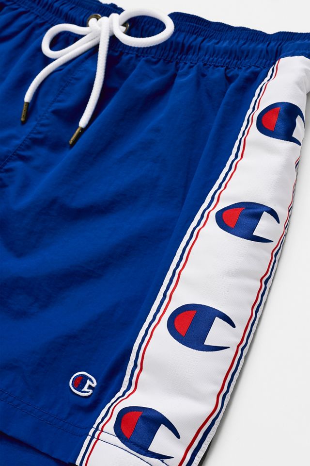 Champion - Short de bain avec bande à logo bleu  #1