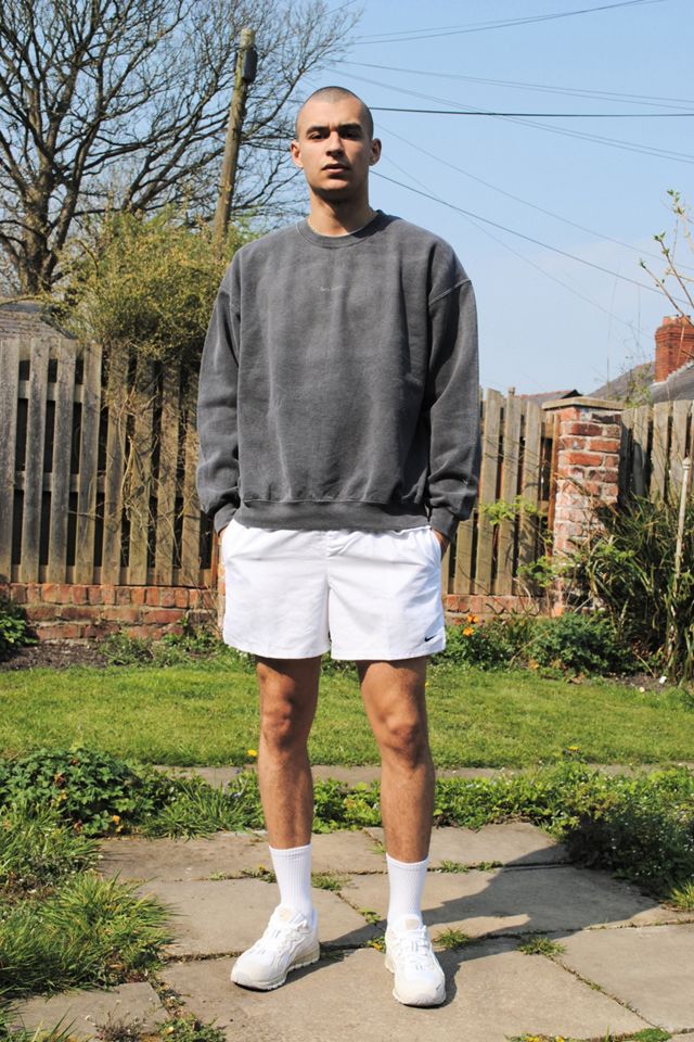 white nike swim shorts