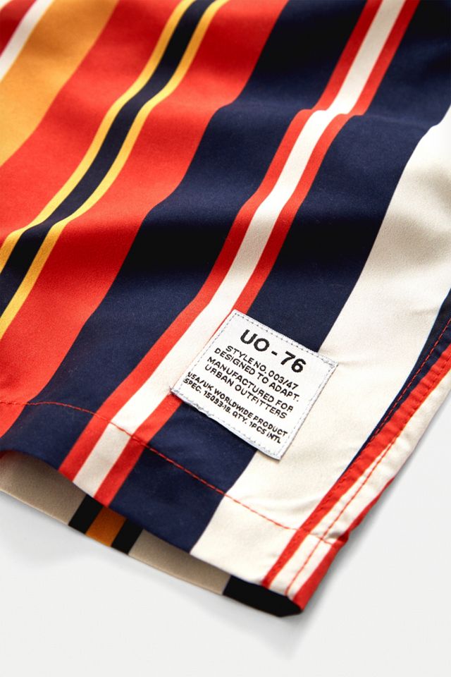 UO - Short de bain à rayures orange #1