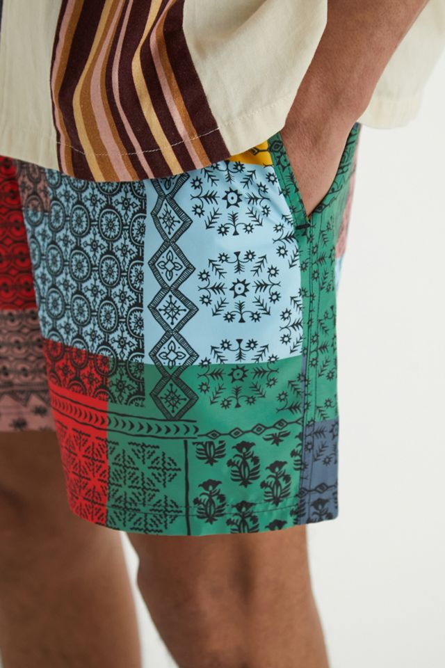 Pantalones Cortos de Baño UO con Parches y Estampado de Pañuelo #2