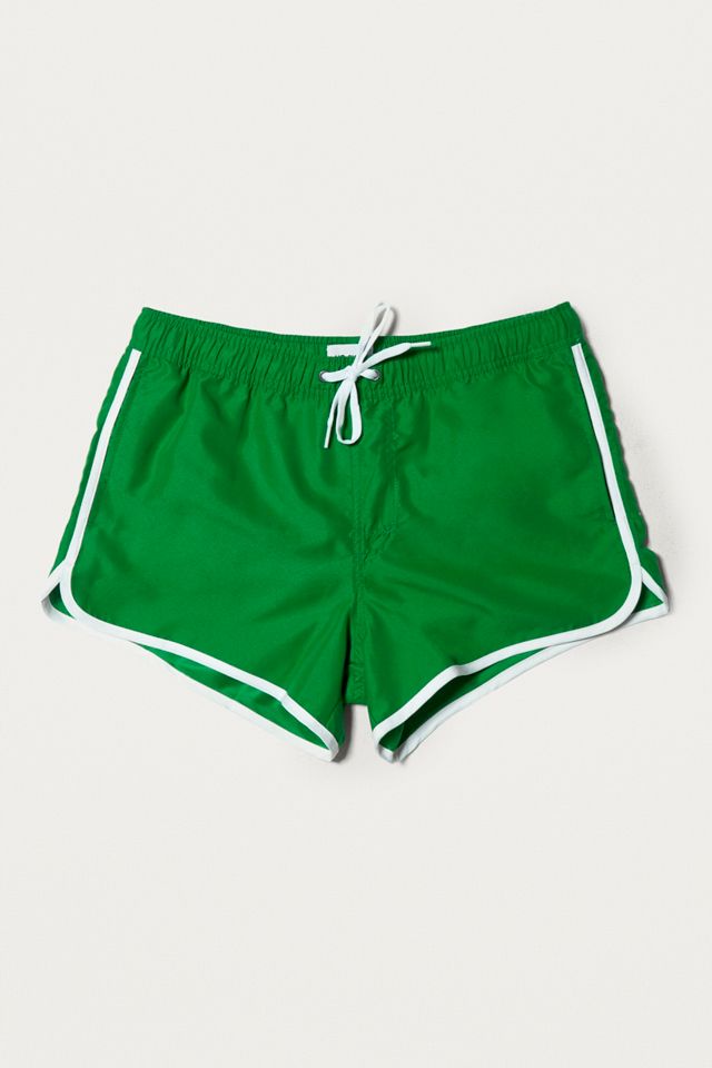 UO Shortie Green Swim Shorts #1