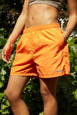 iets frans. Orange Crinkle Nylon Shorts - Orange L at Urban Outfitters