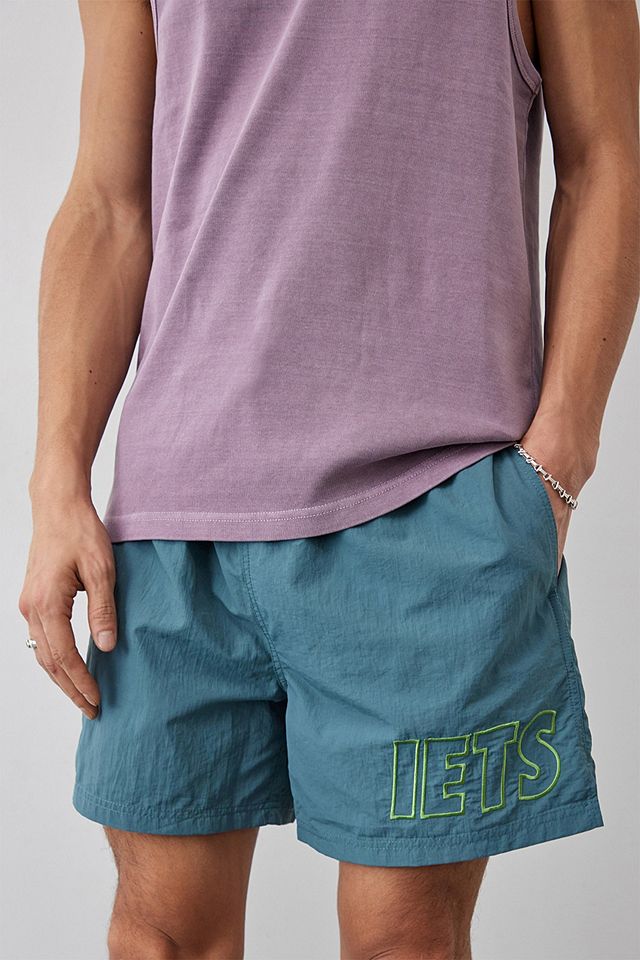 iets frans... Teal Embroidered Swim Shorts | Urban Outfitters UK