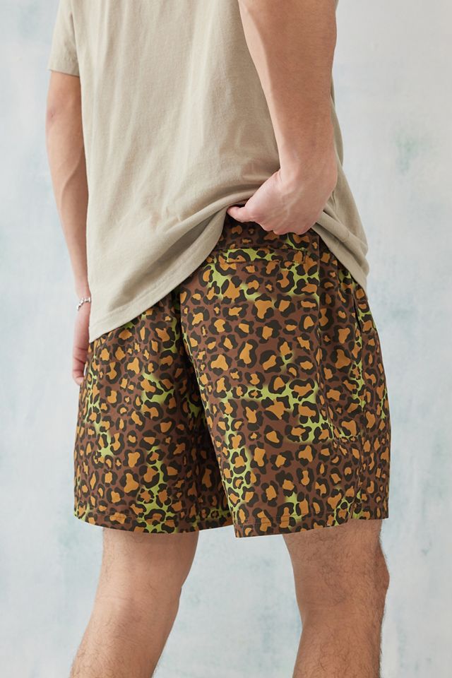 iets frans... Green & Brown Leopard Print Swim Shorts  #3