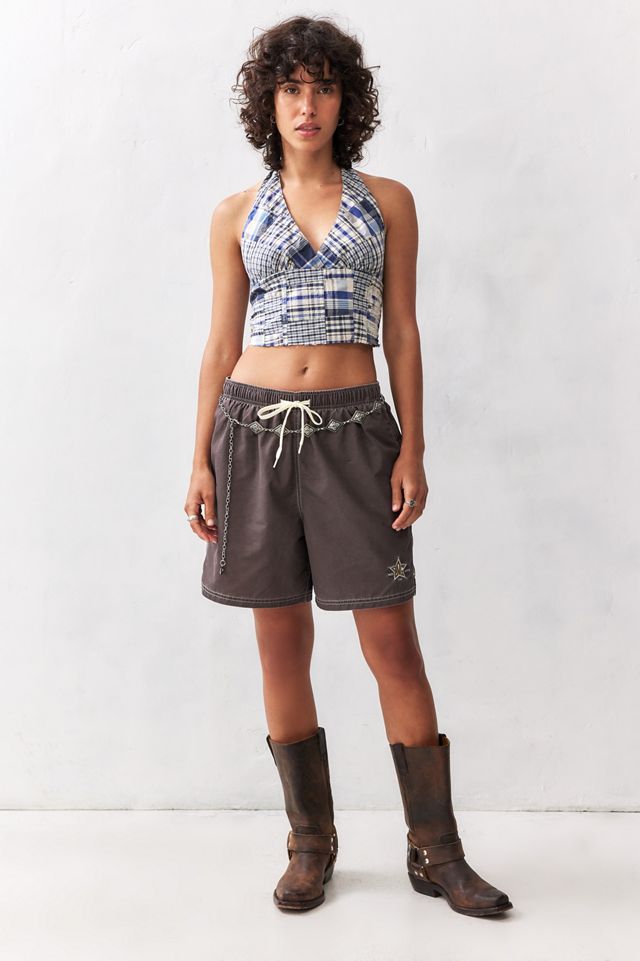 BDG Chocolate Star Logo Swim Shorts  #1