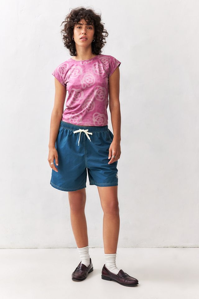 BDG Teal Star Logo Swim Shorts #1