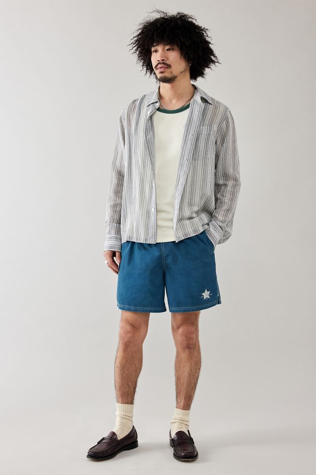 BDG Teal Star Logo Swim Shorts #2