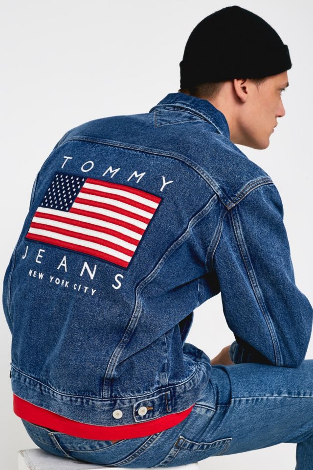 Tommy jeans denim 2025 jacket flag