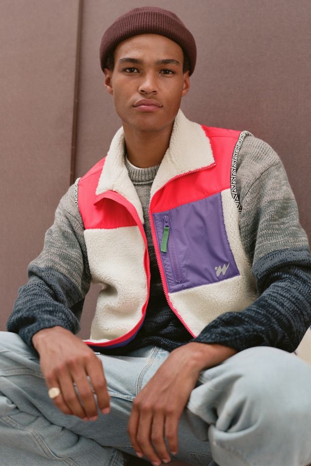 Without Walls Colour-Block Sherpa Vest | Urban Outfitters UK