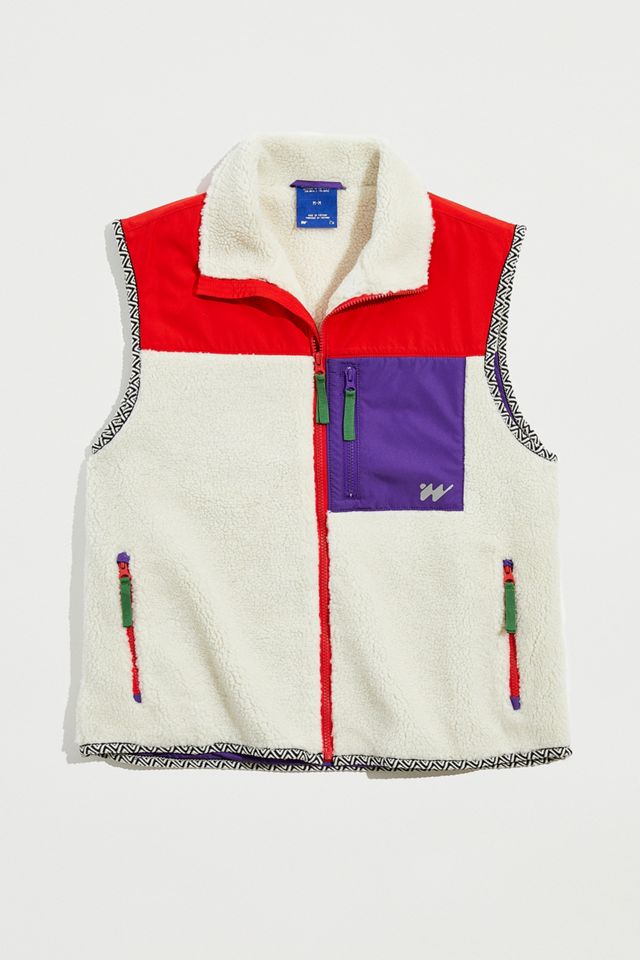 Senza Pareti Colour-Block Sherpa Vest #5