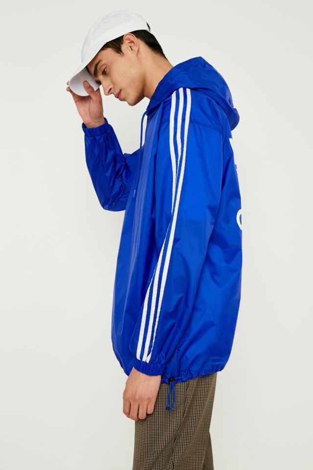 adidas Bold Blue Pullover Poncho Windbreaker Jacket #2