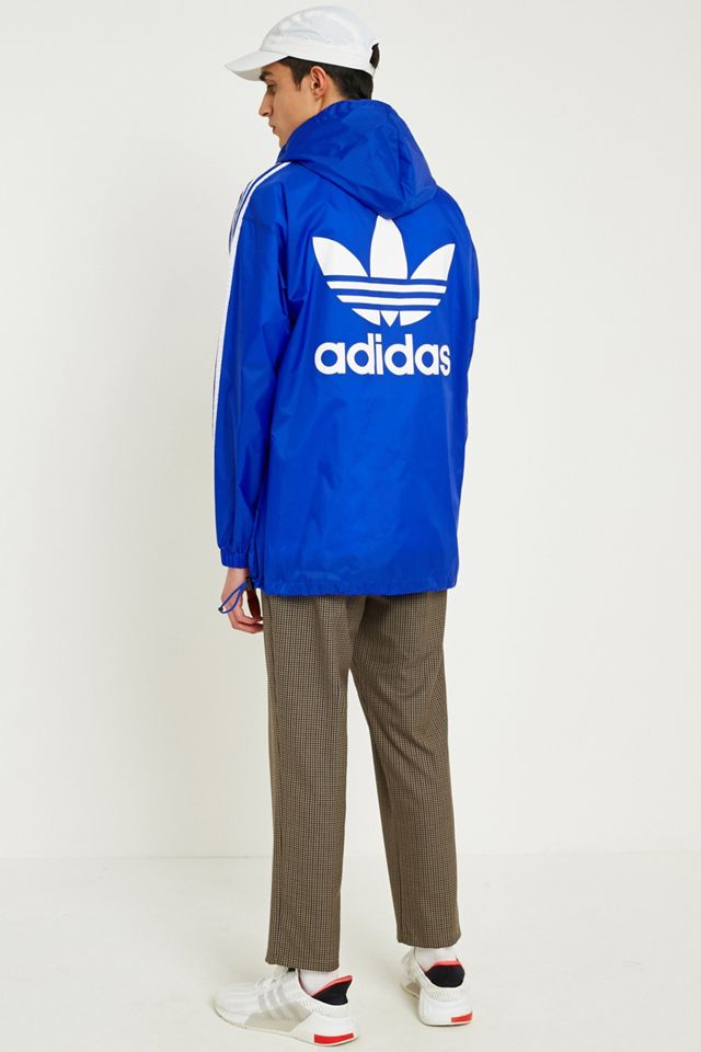 adidas Bold Blue Pullover Poncho Windbreaker Jacket #4