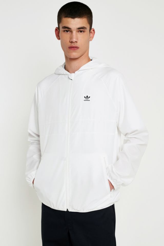 All white adidas windbreaker best sale