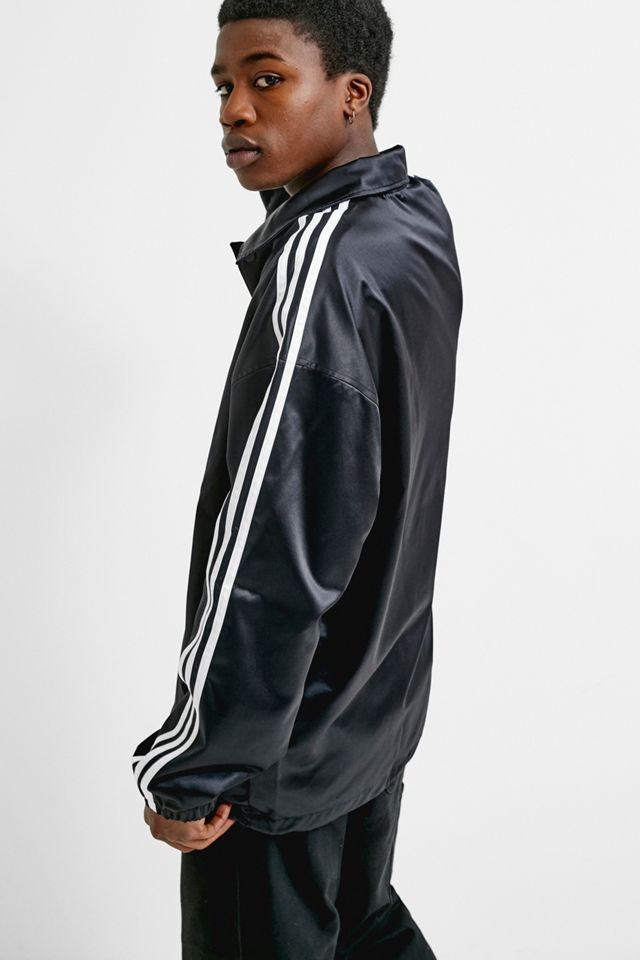 Adidas Black Satin Coach Chaqueta #2