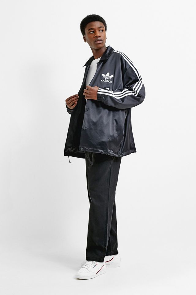 Adidas Black Satin Coach Chaqueta #3
