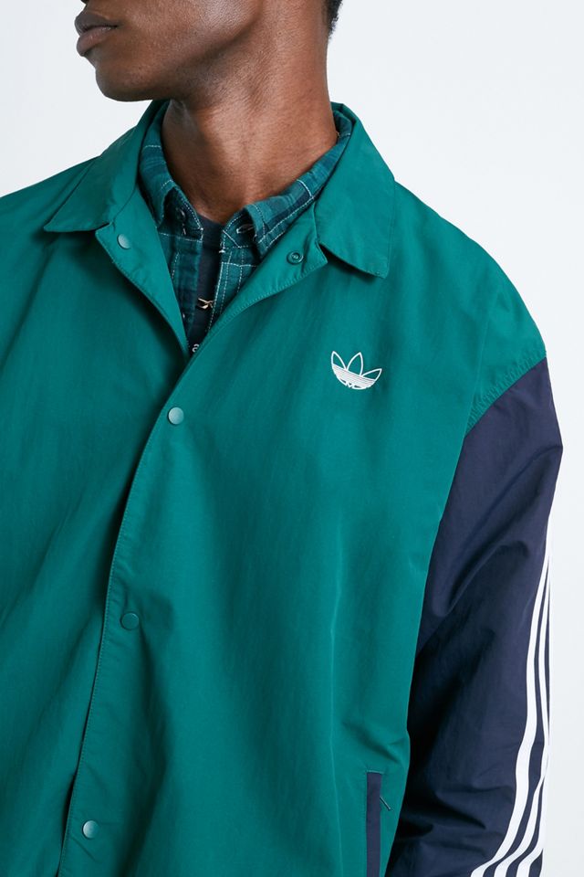 adidas Trefoil Green and Navy Coach Jacket #2