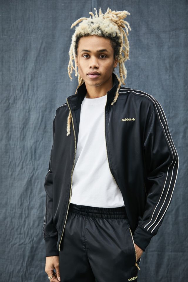 adidas Satin Firebird Track Top - Black