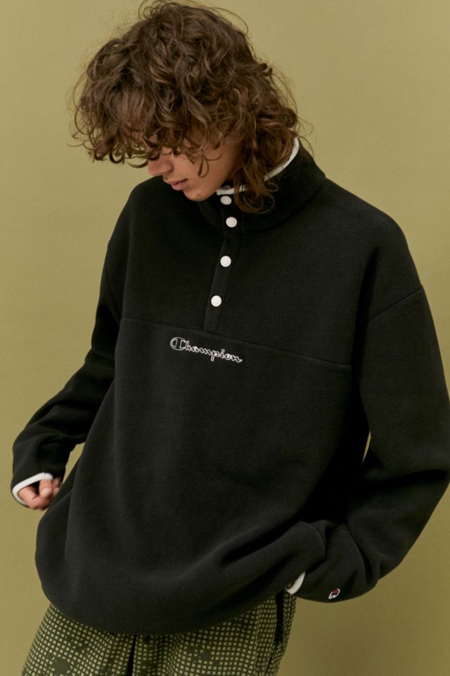 Champion uo exclusive ecru cheap polar fleece mock neck sweatshirt