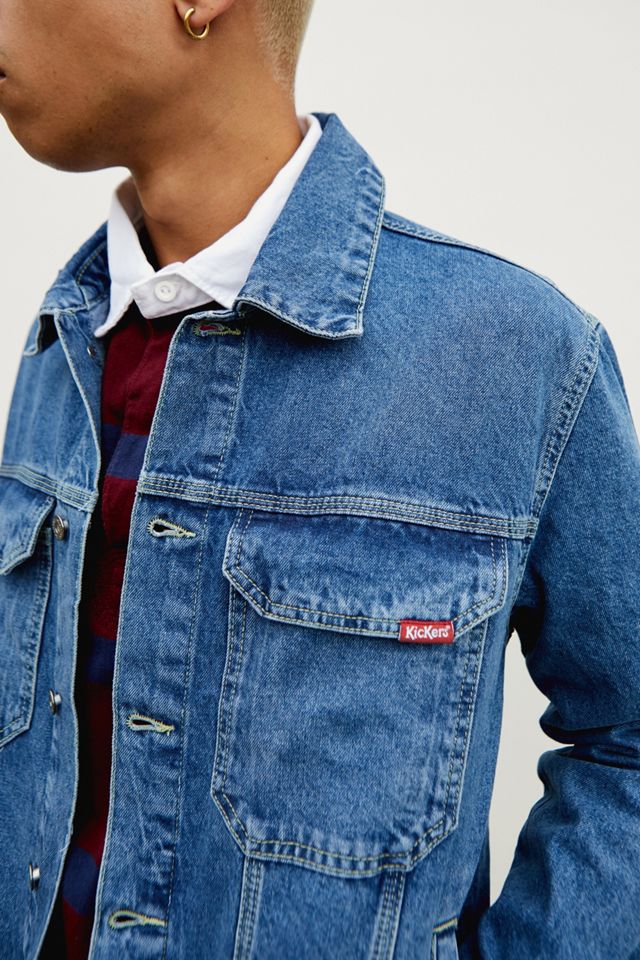 Kickers Blue Mid-Wash Denim Jacket | Urban Outfitters UK
