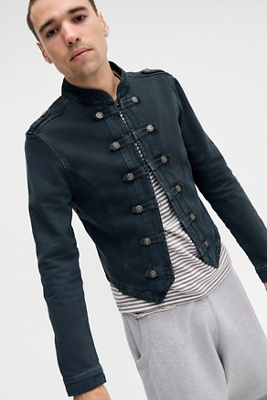 ジャケット・アウター Jaded London Washed Black Rebel Jacket Shop Washed Black Rebel Jacket | Jaded London | Clothing