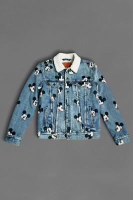 Mickey mouse faux fur denim clearance jacket for men by levi's