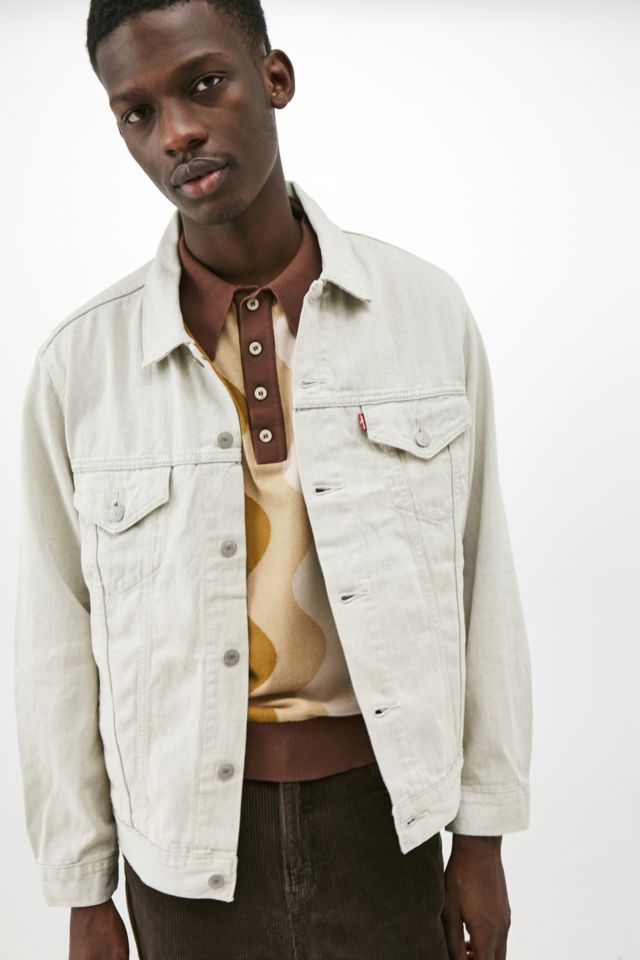 Levi's Leftovers Ecru Vintage Fit Trucker Denim Jacket | Urban Outfitters UK