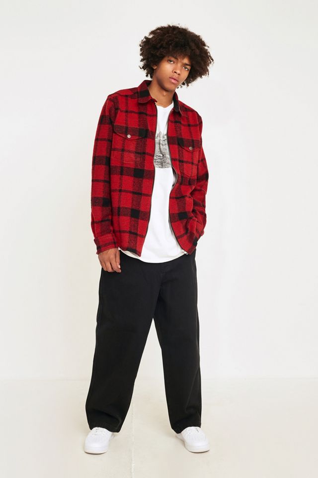 Lee Wool Zip Red Camisa a cuadros #4