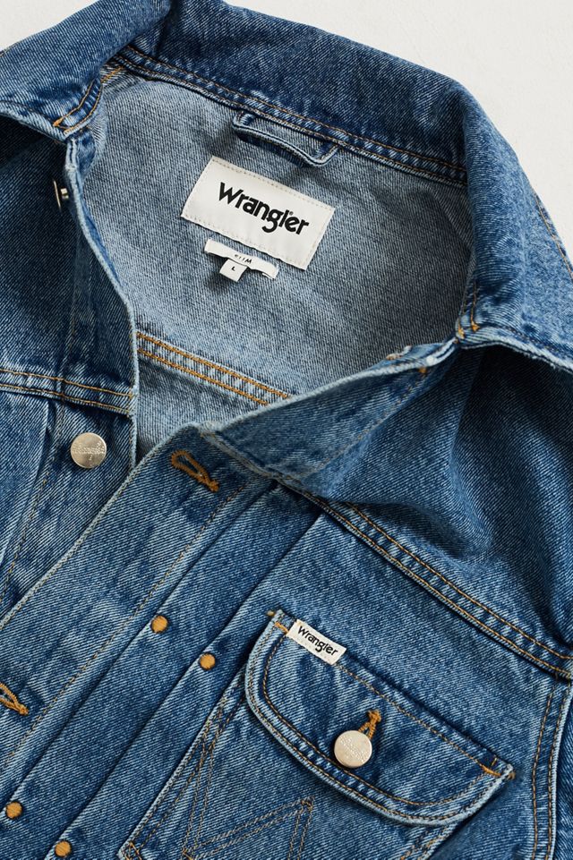Wrangler Kabel Blue Denim Trucker Giacca  #4