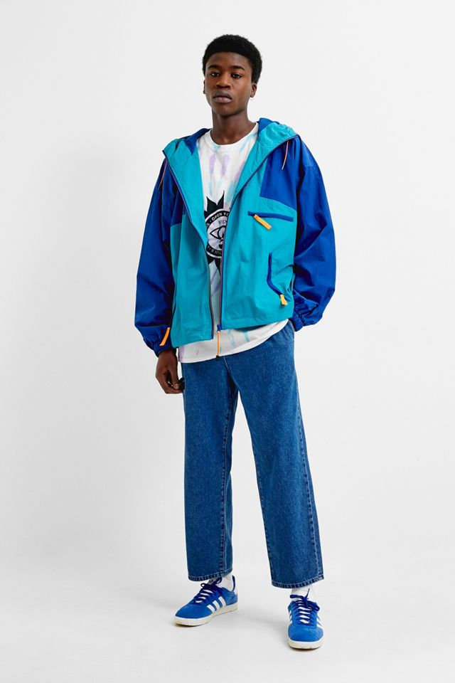 iets frans...Blue Colourblock Windbreaker Jacket