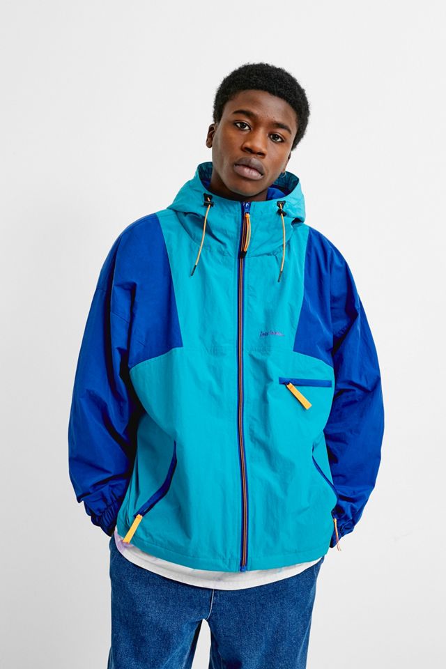 iets frans...Blue Colourblock Windbreaker Jacket #1