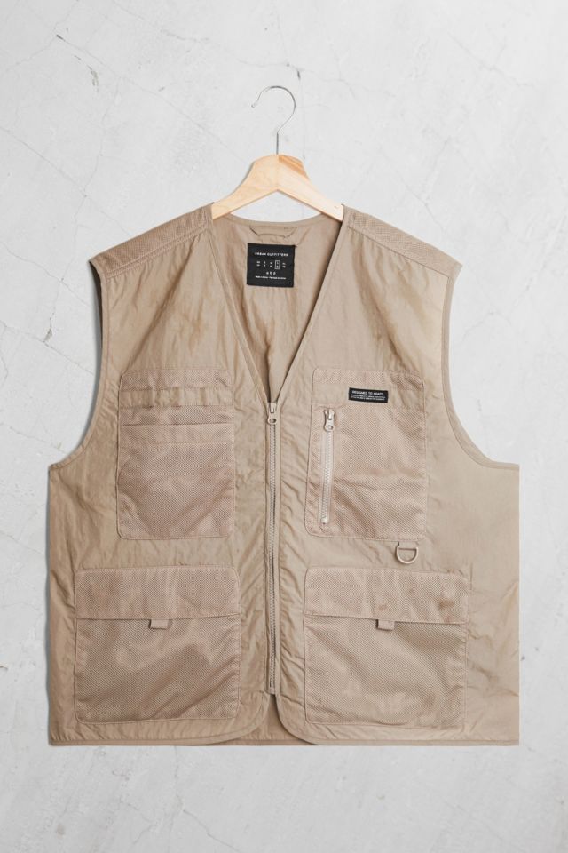 UO Men's Stone Mesh Utility Gilet | Urban Outfitters UK