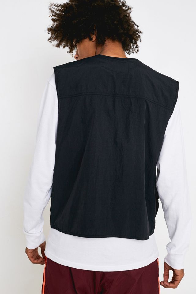 UO Black Nylon Utility Gilet #3