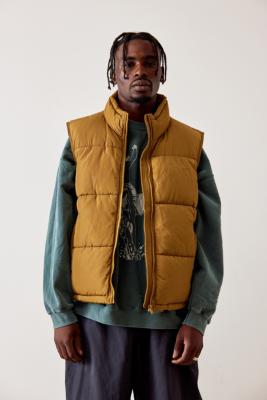 camel puffer gilet