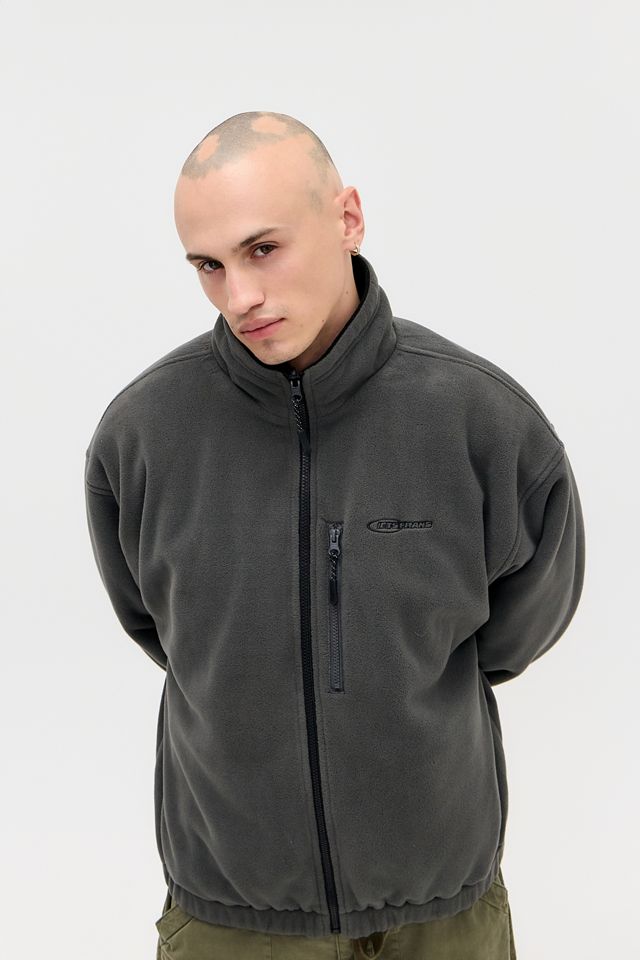 iets frans... Black Pascal Reversible Panel Fleece Jacket #1