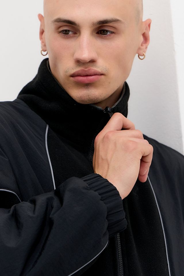 iets frans... Black Pascal Reversible Panel Fleece Jacket #4