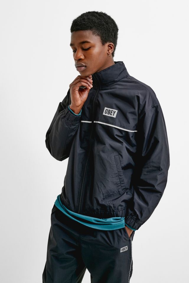 Black on sale obey windbreaker