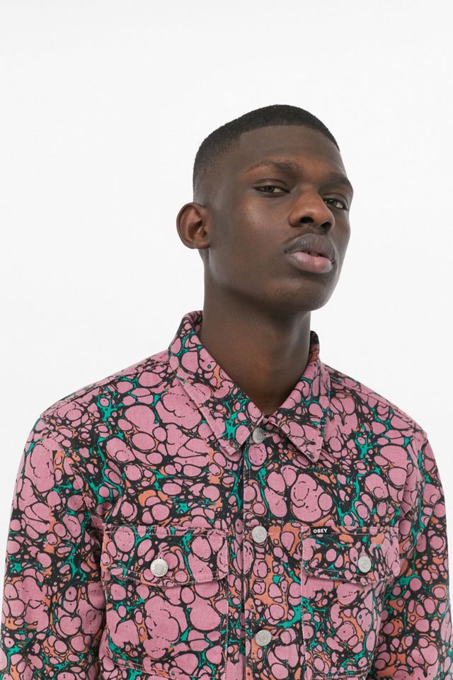 OBEY Botch Coral Denim Jacket #1