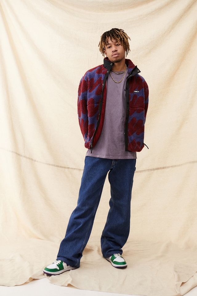 OBEY - Veste en sherpa Hense violette #2