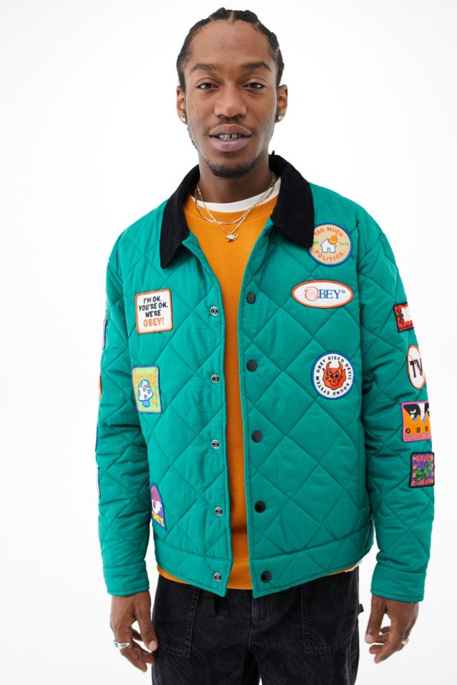 Obey shop green jacket