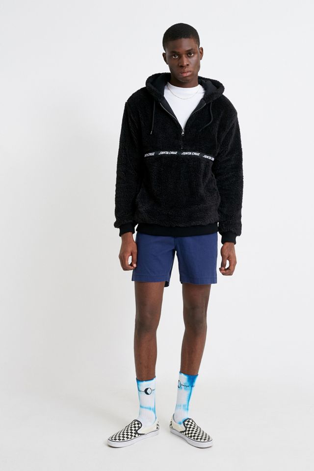 Santa Cruz Black Sherpa Giacca con cappuccio a mezza zip #1