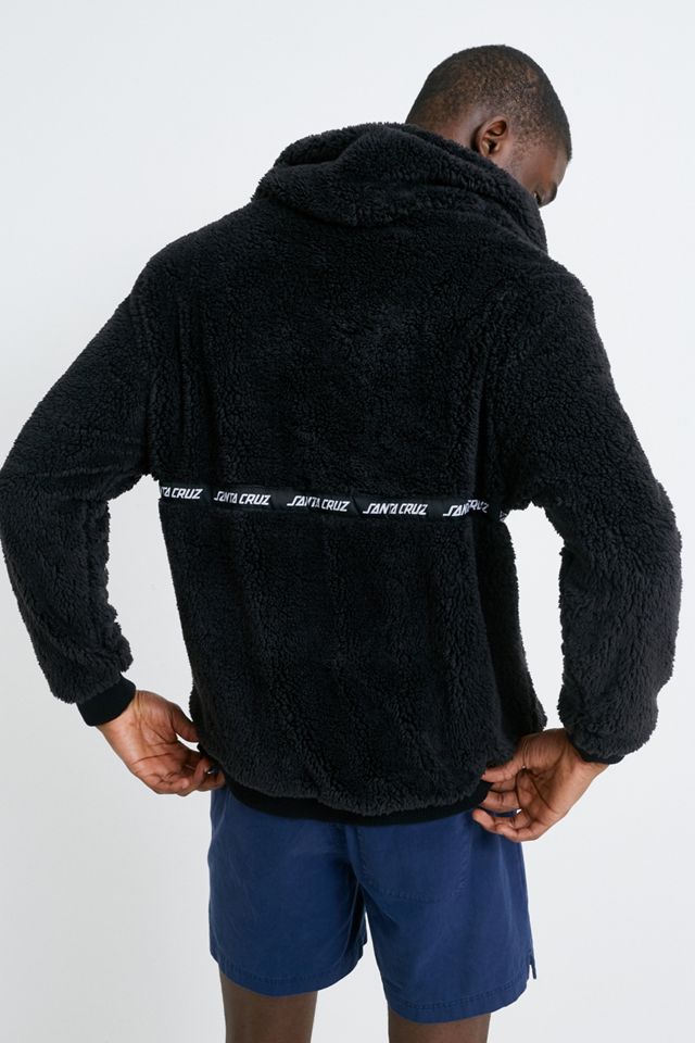 Santa Cruz Black Sherpa Giacca con cappuccio a mezza zip #3