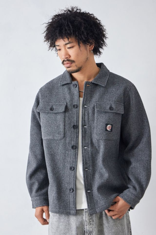 Santa Cruz Charcoal Crypt Overshirt Urban Outfitters UK